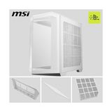 MWX Teknoloji Msı Mag Pano 100R Pz Whıte Temperli Cam 3X120MM 1X120MM Argb Fan Atx Beyaz Panoramik Gaming Bilgisayar Kasası - 1 GB - Acı Kahverengi - Option-1