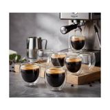 MWX Teknoloji Needd Çift Katmanlı Espresso Cam Bardak Seti 2'li 80 ml | Borosilikat Cam, Isı Yalıtımlı Double Tasarım | Espresso, Ristretto ve Macchiato Için Şeffaf Kahve Bardağı - 0 - Siyah - Option-1