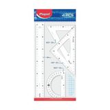MWX Teknoloji Ofis ve Kirtasiye 242830 4'lü Start Maxi Cetvel Seti, 30 cm - 0,6 x 19 x 29 cm - 001-Renkli
