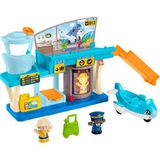 MWX Teknoloji People Eğlenceli Havaalanı People Eğlenceli Havaalanı, Uçak ve 3 Oyun Aksesuarı, Bebekler Için Oyun Seti HTJ26 - Option-1