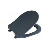 MWX Teknoloji Premium Klozet Oturağı "sedilo", Antibakteriyel Duroplastikten Yapılmış Ekstra Düz Oturak, Easy-Close Otomatik Indirme Tertibatı, Paslanmaz Çelikten Yapılmış Fix-Clip Hijyenik Sabitleme, Mat Gri - 000-Siyah - Option-1