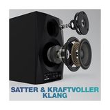 MWX Teknoloji Reloop Dsm-3 Bt | Çift | 3 Inç 2x 20W 2-Yollu Bluetooth Özellikli Aktif Stüdyo Referans & Dj Monitörü | Hoparlörü - 01-Siyah