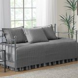MWX Teknoloji Spaces Daybed Örtüsü - Lüks Çift Taraflı - Kapitone, Yatak Eteği ile Tüm Sezon Rahat Yatak, Uyumlu Şemsiyeler, 75'X39' Kömür Grisi 5 Parça - 001-Renkli - 100 x 100 cm