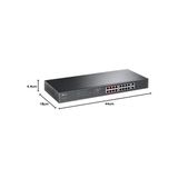 MWX Teknoloji TL-SL1218MP, 16-Port 10/100MBPS + 2-Port Gigabit Unmanaged Poe Switch - Option-1 - Beyaz