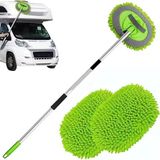 MWX Teknoloji Toptan Araba Yıkama Fırçası,araba Mopu, Paspas Temizleme Aleti Uzun Saplı Yıkama Detaylandırma Fırçası,mikrofiber Temizleme Aleti Seti Fırça Arabalar Araç Için Çiziksiz Temizleme Seti - Ahşap