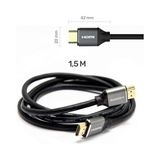 MWX Teknoloji Unıtek HDMI 2.1 Kablo 1,5 M 8 K, Ultra Speed HDMI Sorunsuz 8K@60Hz, 4K@120Hz, Dinamik Hdr 10 +, Dolby Vision, Earc, OLED Tv, Gaming, Xbox Series X, Ps5, Alüminyum Fiş, Esnek - Option-1 - Ahşap
