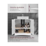 MWX Teknoloji Vasagle 2 Kapılı Lavabo Dolabı, Banyo Dolabı, Ayarlanabilir Raflar, Bol Depolama Alanı, 60 x 30 x 60 Cm, Beyaz BBC01WT - 0-Koyu Mavi - Option-1