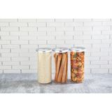 MWX Teknoloji Yuvarlak Lüks Saklama Kabı, Krom Kapak 3X1250 ml - 0 Siyah - Option-1