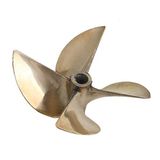 Mxfans 4 Yapraklı Çap 67 mm P1.7 RC Tekne Alüminyum Alaşım Pervane 1/4 inç Şaft ile