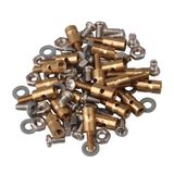 Mxfans RC Uçak Helikopteri için Vida ve Somunlu 20 adet Metal 1 MM İtme Çubuğu Bağlantı Durdurucu