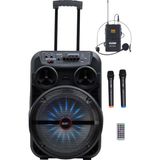 MXR-280SXC Taşınabilir Seyyar Portatif 3 Mikrofonlu Şarjlı Ses Sistemi Hoparlör, 280 Watt, Siya - Çok Renkli - Genel
