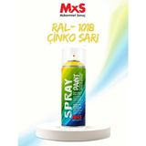 Mxs Ral 1018 Çinko Sarı Akrilik Sprey Boya 400 ml - 9005 Siyah