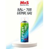 Mxs Ral 7011 Demir Gri Akrilik Sprey Boya 400 ml - 9005 Siyah