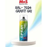 Mxs Ral 7024 Grafit Gri Akrilik Sprey Boya 400 ml - 9005 Siyah