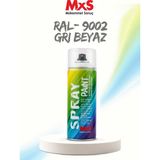 Mxs Ral 9002 Gri Beyaz Akrilik Sprey Boya 400 ml - 9005 Siyah