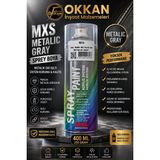 Mxs Sprey Boya Metallıc Gray 250 Gram 400 ml - Metalik Gri