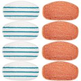 MXZONE PurSteam Buharlı Paspas Temizleyici ile Uyumlu 8'li Paket Buharlı Paspas Temizleyici 10'u 1 arada, 4 Yükseltilmiş Ultra Temizleme Pedi + 4 Mikrofiber Buharlı Pişirici Yıkanabilir Yeniden