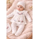 My Babies Label Kız Bebek Yeni Doğan İşleme Detaylı Lux Kutulu 5 Parça Hastane Çıkışı %100 Pamuklu Kumaş