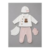 My Babies Label Yenidoğan Kız Bebek %100 Pamuklu 5’li Hastane Çıkış Seti 0-3 Ay