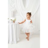 My Baby By Merry Beyaz çiçekli bale elbisesi - doğumgünü parti elbisesi