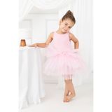 My Baby By Merry Pembe kız çoçuk çiçek detaylı kabarık balerin elbisesi