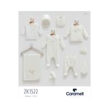 My Baby Kumsal % 100 Coton 10 lu Hastane Çıkışı yeni sezon Jakarlı 1522 1522pembe*ekru