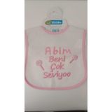 My Baby Kumsal Su Geçirmez Abim Beni Çok Seviyor Baskılı Bebek Mama Önlüğü SLCKGFFU