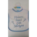 My Baby Kumsal Su Geçirmez Ablam Beni Çok Seviyor Baskılı Bebek Mama Önlüğü SLCKOIOIO