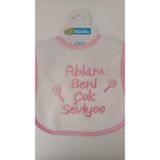 My Baby Kumsal Su Geçirmez Ablam Beni Çok Seviyor Baskılı Bebek Mama Önlüğü SLCKYUU