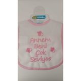 My Baby Kumsal Su Geçirmez Annem Beni Çok Seviyor Baskılı Bebek Mama Önlüğü SLCKMNN