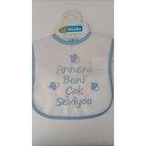 My Baby Kumsal Su Geçirmez Annem Beni Çok Seviyor Baskılı Bebek Mama Önlüğü SLCKPIOIU