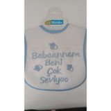 My Baby Kumsal Su Geçirmez Babaannem Beni Çok Seviyor Baskılı Bebek Mama Önlüğü SLCKYY