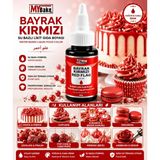 My Bake Mybake Bayrak Kırmızı Su Bazlı Likit Gıda Boyası