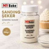 My Bake Mybake Beyaz Sanding Şeker | Pasta, Kurabiye, Cupcake, Donut ve Tatlı Dekor Şekeri | Parlak Kristal Süsleme Şekeri