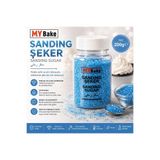 My Bake Mybake Mavi Sanding Şeker | Pasta, Kurabiye, Cupcake, Donut ve Tatlı Dekor Şekeri | Parlak Kristal Süsleme Şekeri