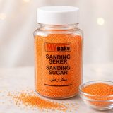 My Bake Mybake Turuncu Sanding Şeker | Pasta, Kurabiye, Cupcake, Donut ve Tatlı Dekor Şekeri | Parlak Kristal Süsleme Şekeri