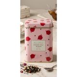 My Balli Store Çaydanlık Desenli Pembe Metal Çay Saklama Kutusu