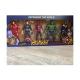 My Bebish Oyuncak 5li Figür Seti Ironman Captan Amerika Spiderman Hulk Thanos Figürleri 5li Set