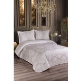 My Bed Home Collection DELÜX MARİLLA YASTIKLI PIKE TAKIMI YATAK ÖRTÜSÜ (KAHVE)