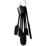 My Best Store 6pcs Silikon - Siyah Mutfak Seti 2 Kaşık - 3 Spatula - Yumurta Fırça Metal Asma Halkalı (488 - 1 - Çok Renkli