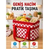 My Best Store Isı Yalıtımlı Termos Piknik Çantası Geniş Hacimli Soğuk ve Sıcak Taşıma Çantası - Renkli - 0 - 249 ml