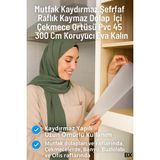 My Best Store Kaydırmaz Şeffaf Raflık Örtüsü 45X300 cm Dolap Içi, Çekmece ve Buzdolabı Koruyucu Eva Pvc - Renkli
