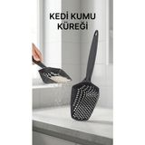 My Best Store Kedi Kumu Eleme Küreği Yumuşak Sap ve Dar Kenar Tasarımıyla Temizlik Için Uygun - Renkli