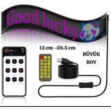 My Best Store LED Ekran Matrix Panel Cama Yapışan En Büyük Boy 16X96 LED Sayısı Araba Yazısı 12CM-59.5CM - Renkli