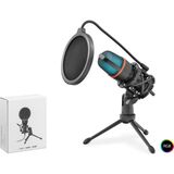 My Best Store ME4RGB Profesyonel Rgb Mikrofon 192 Khz / 24 Bit Çok Yönlü Type-C - Siyah - Renkli