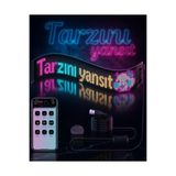 My Best Store RGB LED Matrix Panel Esnek Yapı Uygulama Kontrollü Kayan Yazı Ekranı ÇOK RENKLİ