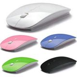 My Best Store Ultra Ince USB Bilgisayar Pc Dizüstü Masaüstü Kablosuz Mouse (Beyaz)