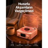 My Best Store Vintage Tarz Bluetooth Hoparlör – Gece Işığı ve Zaman Göstergeli Yeni Nesil - Renkli