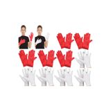 My Best Store(2570) Çocuk Gösteri Eldiven Seti – 5 Çift Beyaz & 5 Çift Kırmızı