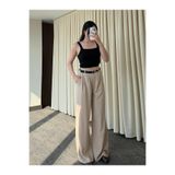 My Blog Bej Beli Lastikli Kemerli Dökümlü Pantolon - 301